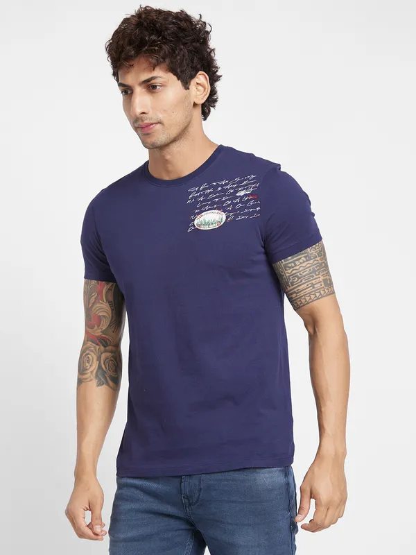 Being Human Clothing Men  T-Shirts-Navy