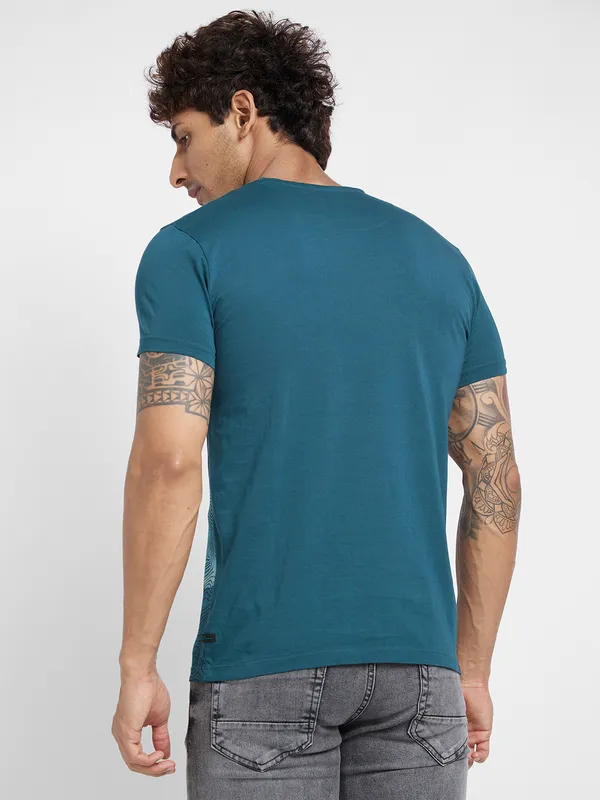 Being Human Clothing Men  T-Shirts-Deep Teal