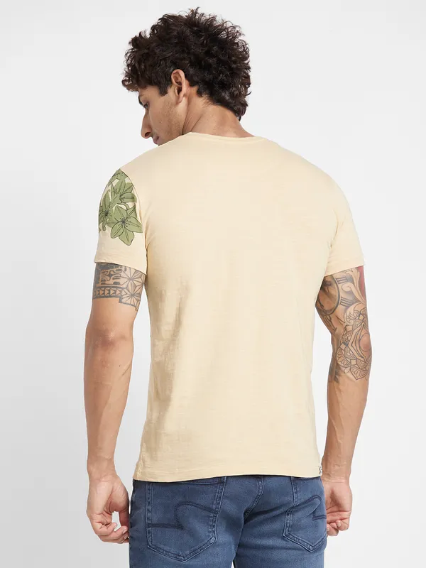 Being Human Men  T-Shirts-Beige