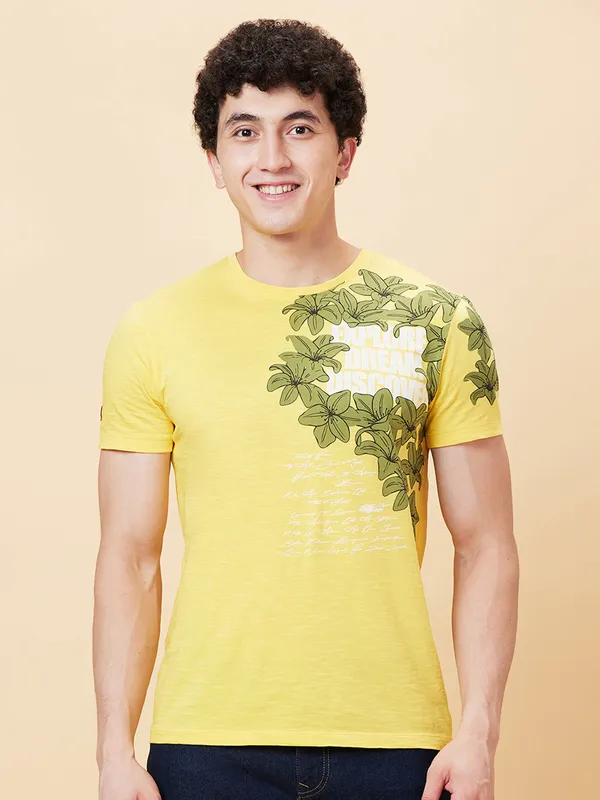 Being Human Men  T-Shirts-Yellow