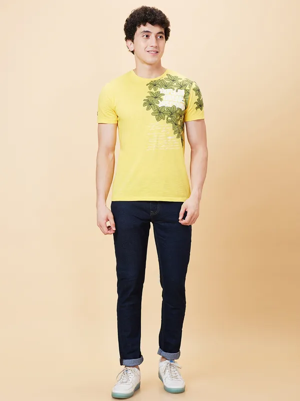 Being Human Men  T-Shirts-Yellow