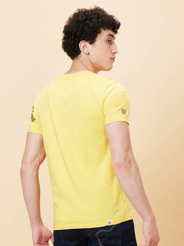Being Human Men  T-Shirts-Yellow