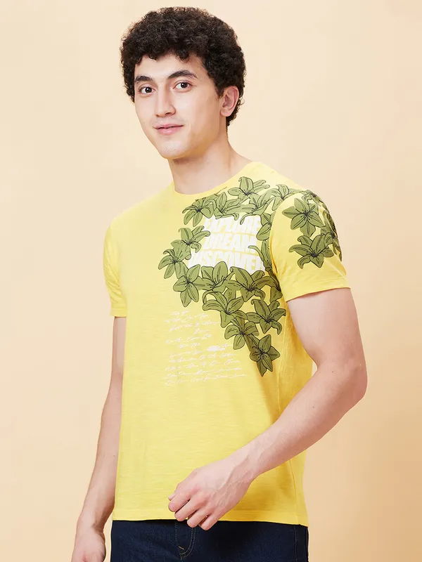 Being Human Men  T-Shirts-Yellow