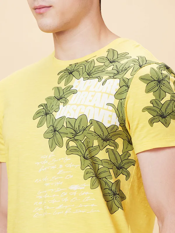 Being Human Men  T-Shirts-Yellow