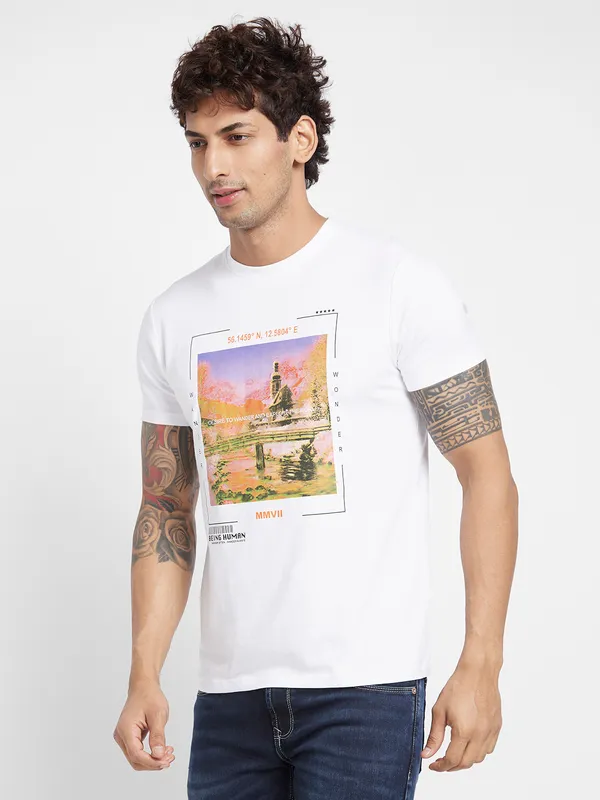 Being Human Clothing Men  T-Shirts-White