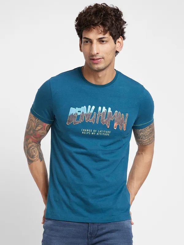 Being Human Men  T-Shirts-Deep Teal