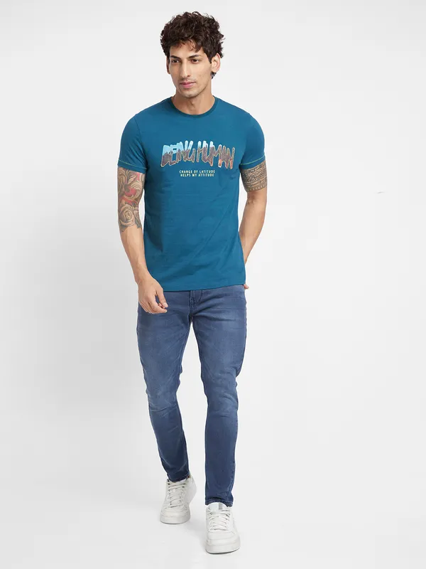 Being Human Men  T-Shirts-Deep Teal