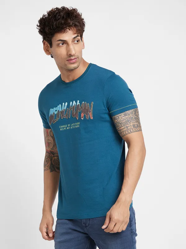 Being Human Men  T-Shirts-Deep Teal