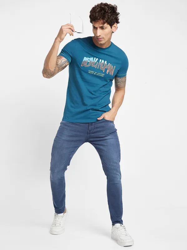 Being Human Men  T-Shirts-Deep Teal