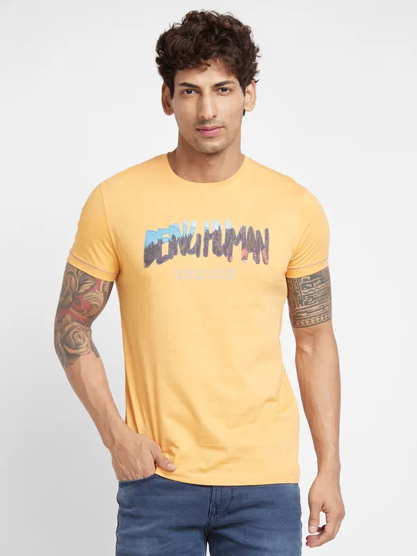 Being Human Men  T-Shirts-Orange