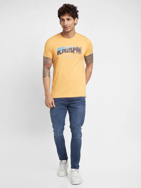 Being Human Men  T-Shirts-Orange