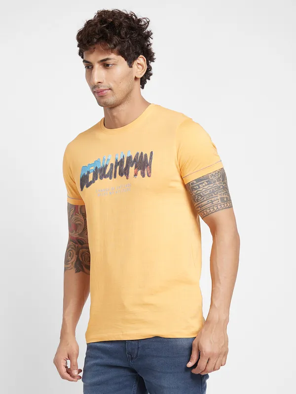Being Human Men  T-Shirts-Orange