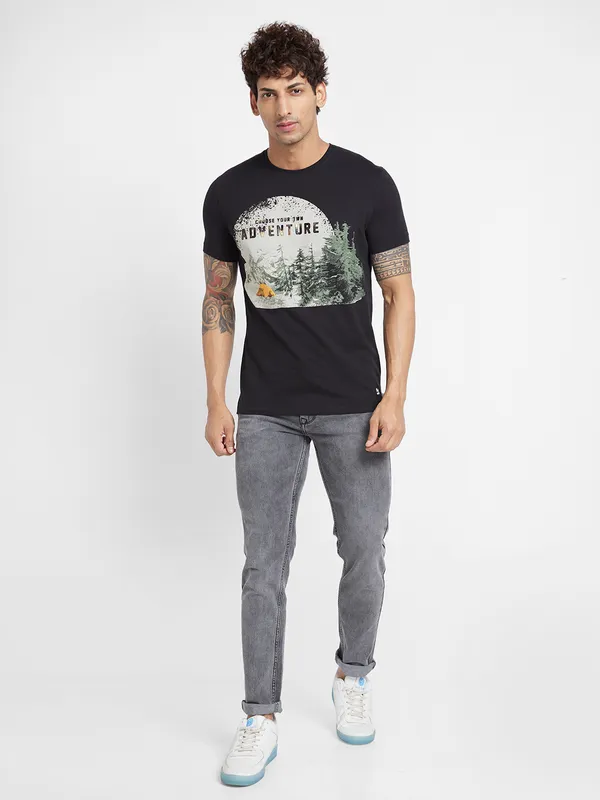 Being Human Men  T-Shirts-Black