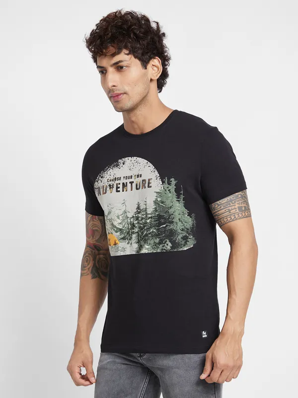 Being Human Men  T-Shirts-Black
