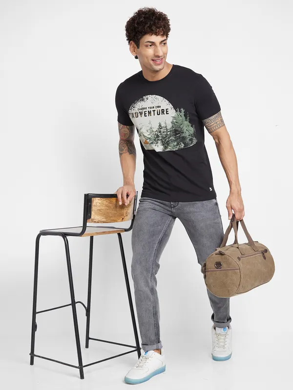 Being Human Men  T-Shirts-Black