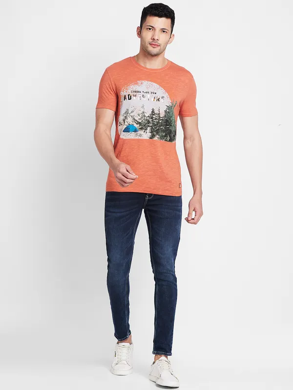 Being Human Men  T-Shirts-Rust