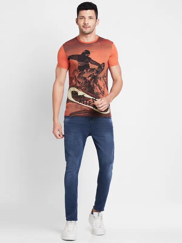 Being Human Men  T-Shirts-Rust