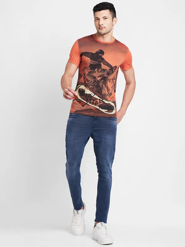 Being Human Men  T-Shirts-Rust