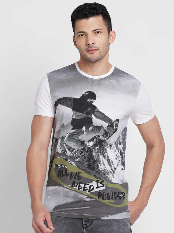 Being Human Men  T-Shirts-White