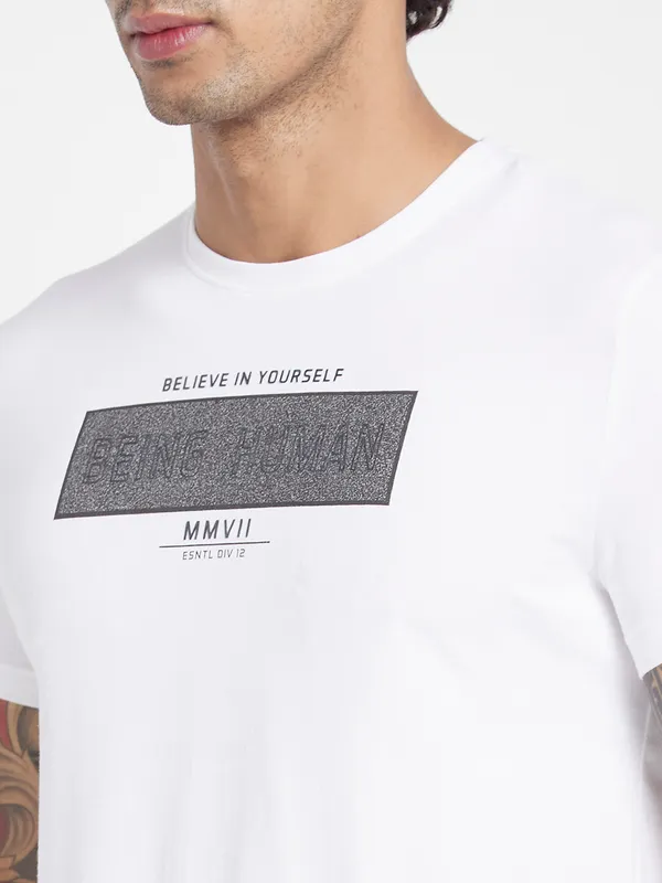 Being Human Clothing Men  T-Shirts-White