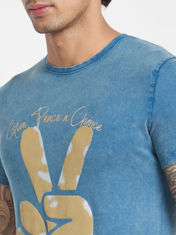 Being Human Clothing Men  T-Shirts-Deep Teal