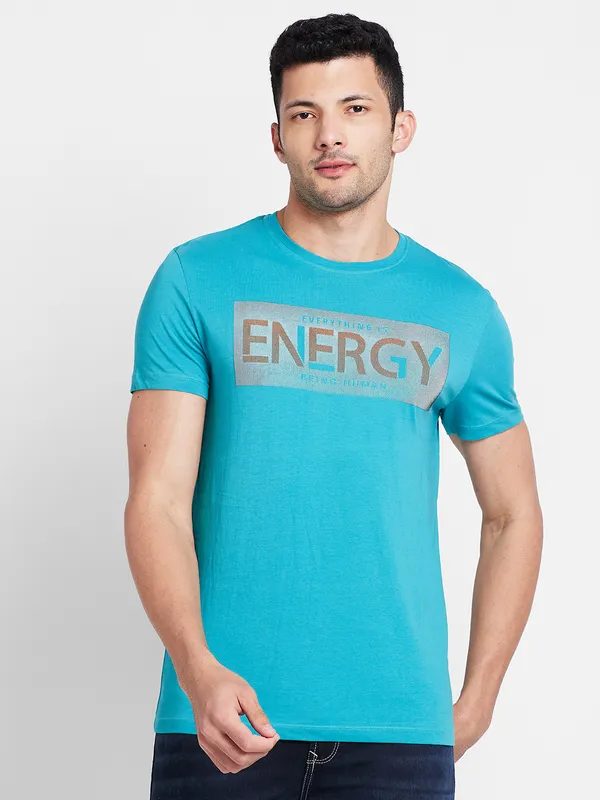 Being Human Clothing Men  T-Shirts-Tile Blue