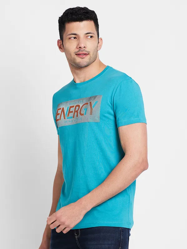 Being Human Clothing Men  T-Shirts-Tile Blue