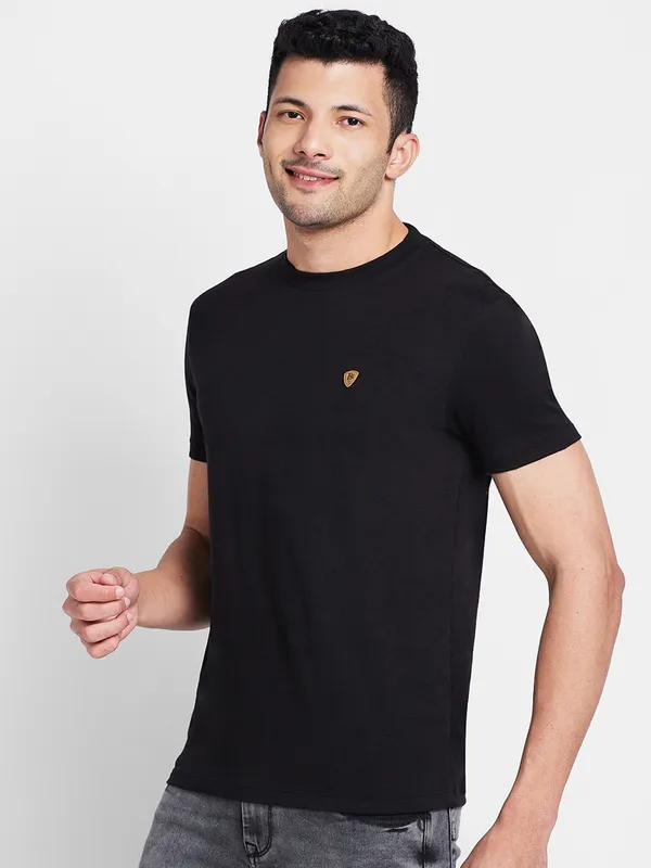 Being Human Regular Fit Mens T-Shirts-Black