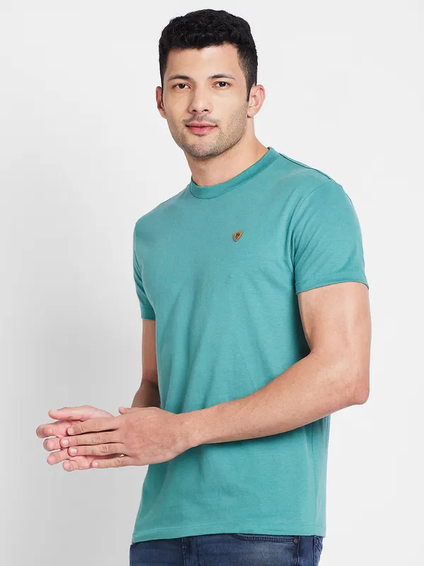 Being Human Regular Fit Mens T-Shirts-Green