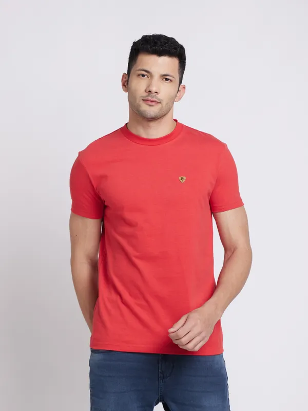 Being Human Regular Fit Mens T-Shirts-Red