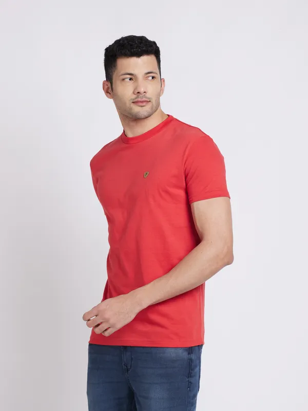 Being Human Regular Fit Mens T-Shirts-Red