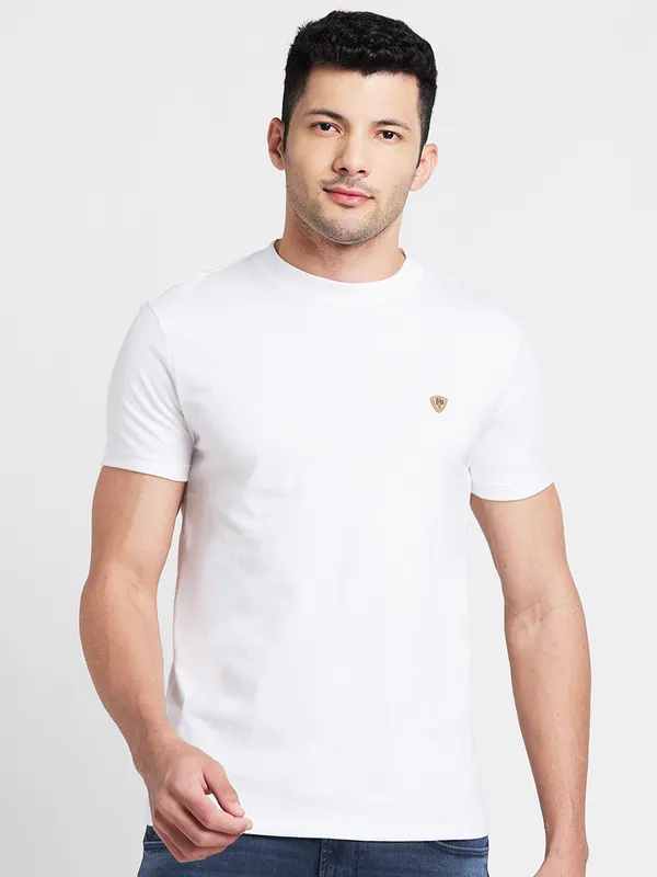 Being Human Regular Fit Mens T-Shirts-White