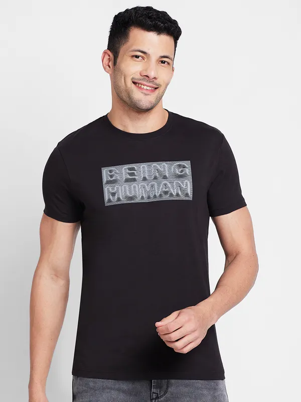 Being Human Men  T-Shirts-Black