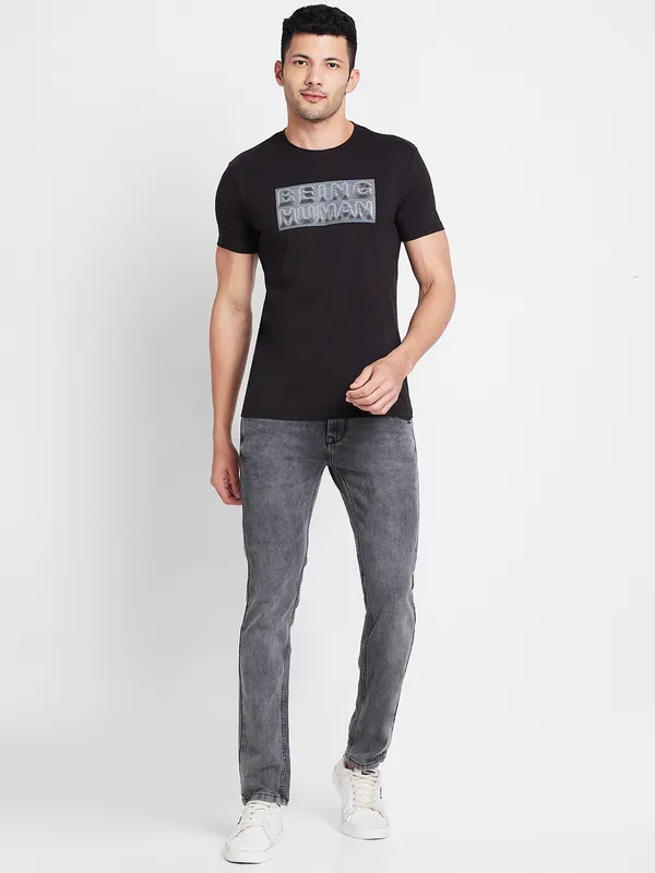 Being Human Men  T-Shirts-Black