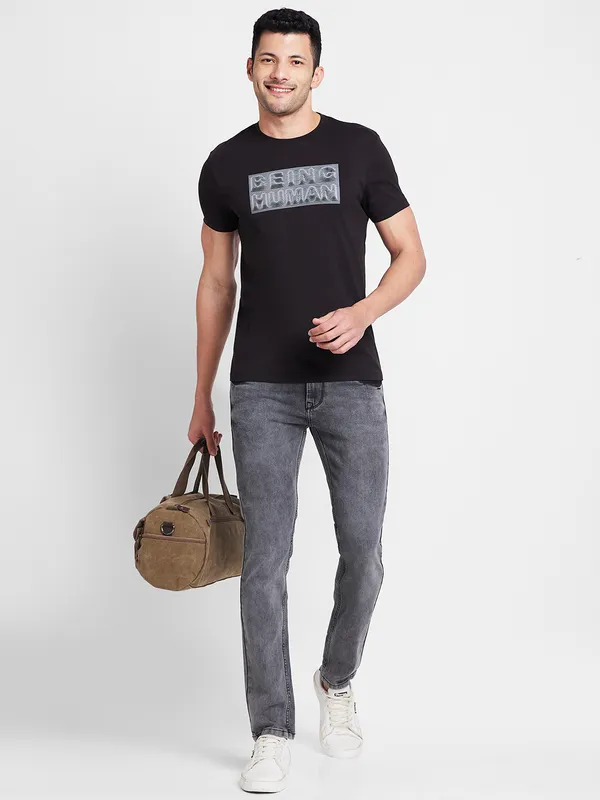 Being Human Men  T-Shirts-Black