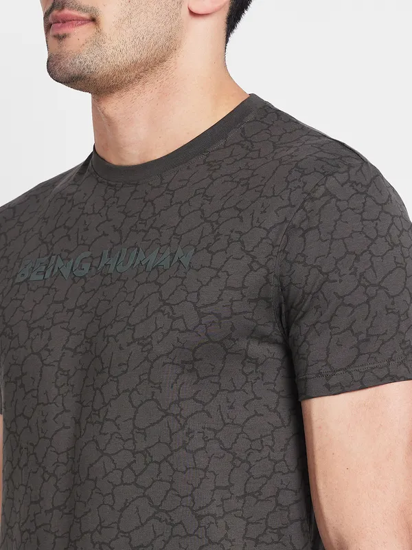 Being Human Men  T-Shirts-Black Olive
