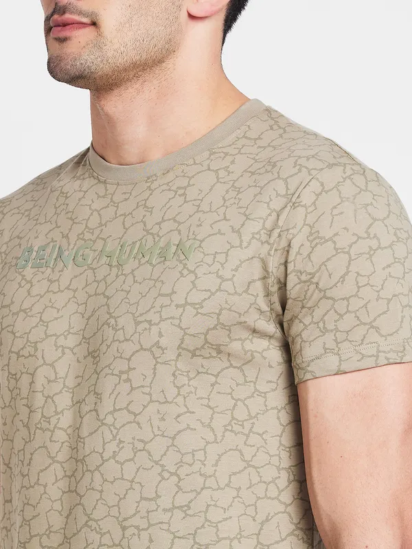 Being Human Men  T-Shirts-Taupe
