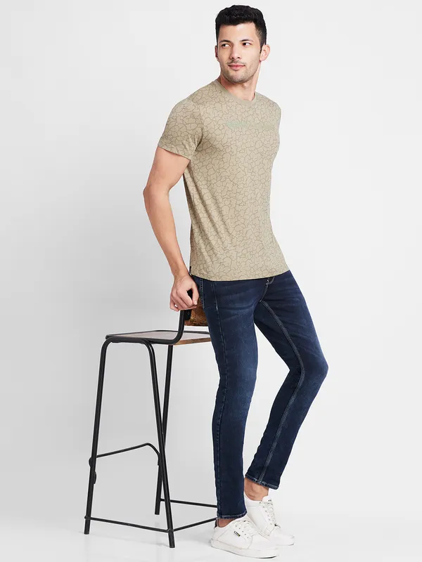 Being Human Men  T-Shirts-Taupe