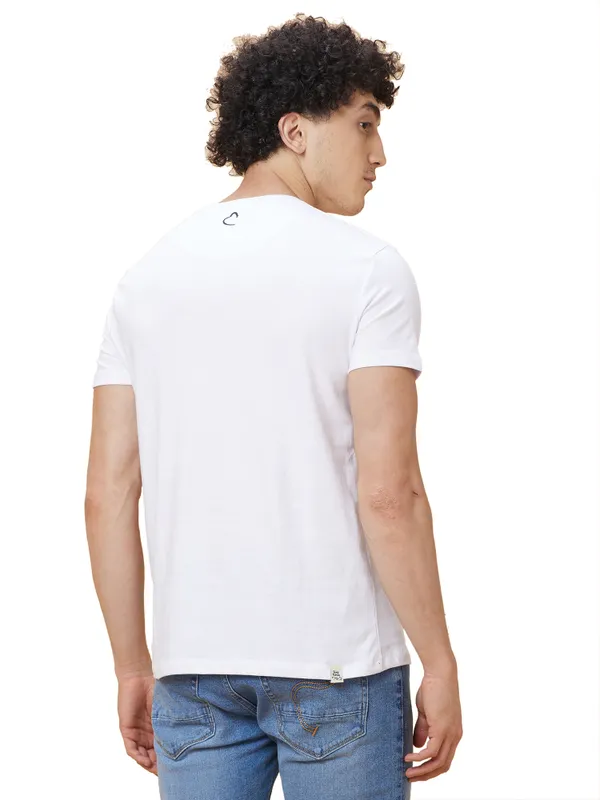 Being Human Mens Crew Neck T-Shirts-White