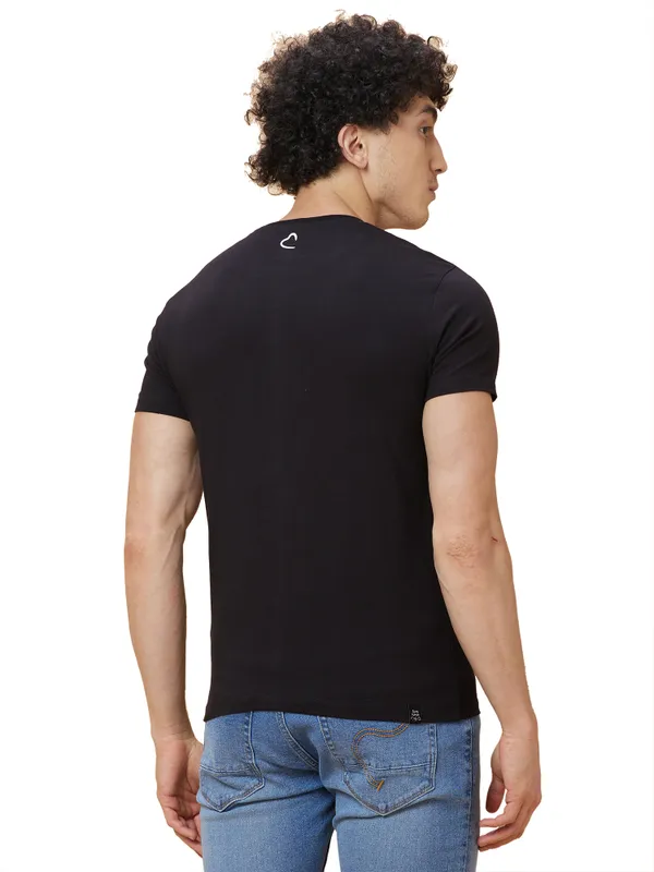 Being Human Mens Crew Neck T-Shirts-Black