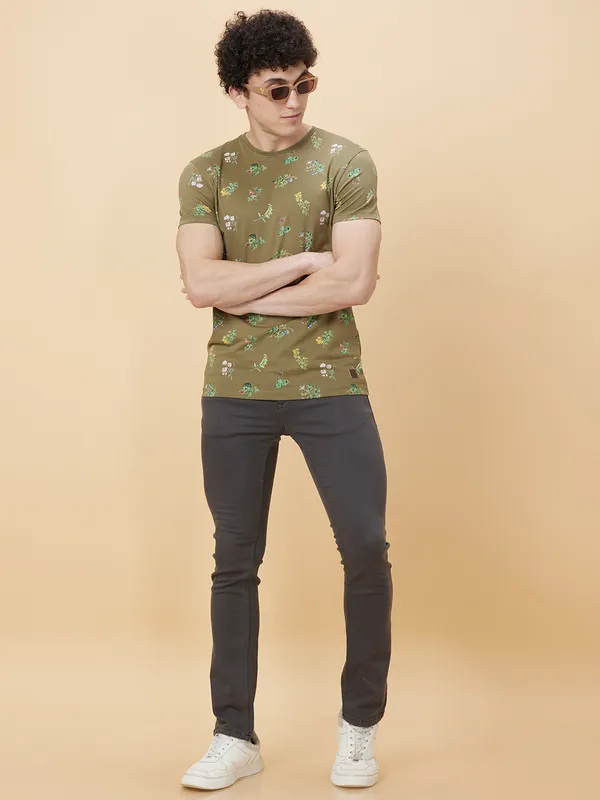 Being Human Men None T-Shirts-Olive