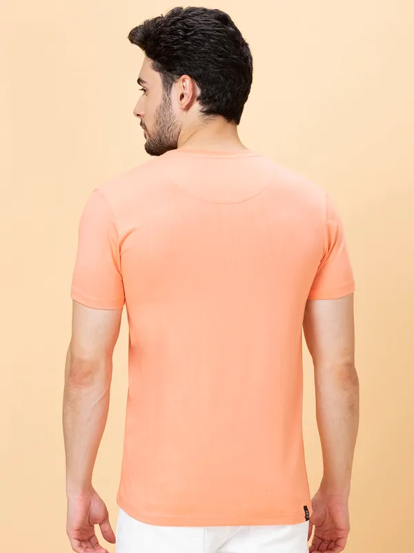 Being Human Clothing Men Slim Fit T-Shirts-Coral