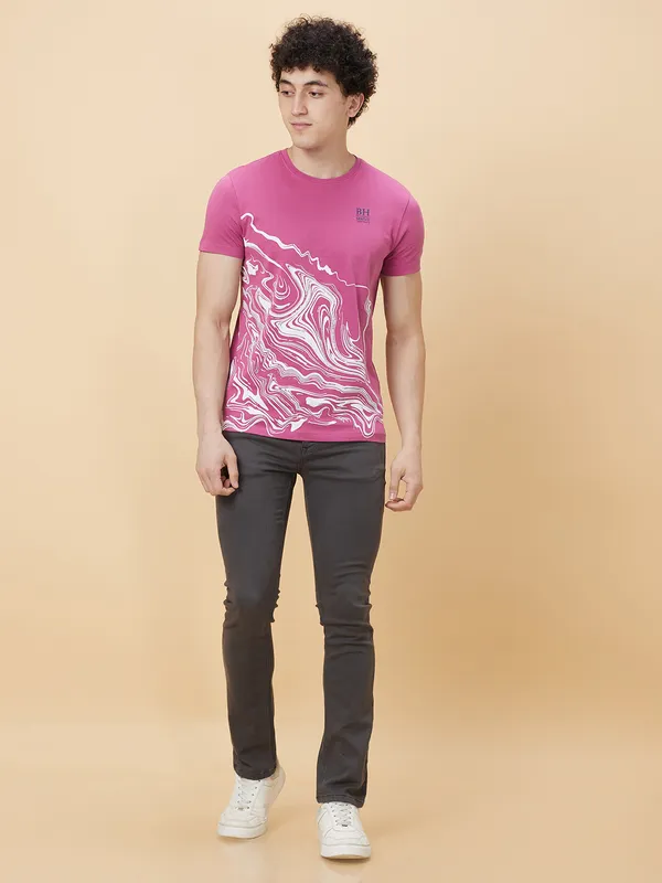 Being Human Clothing Men None T-Shirts-Mauve Haze