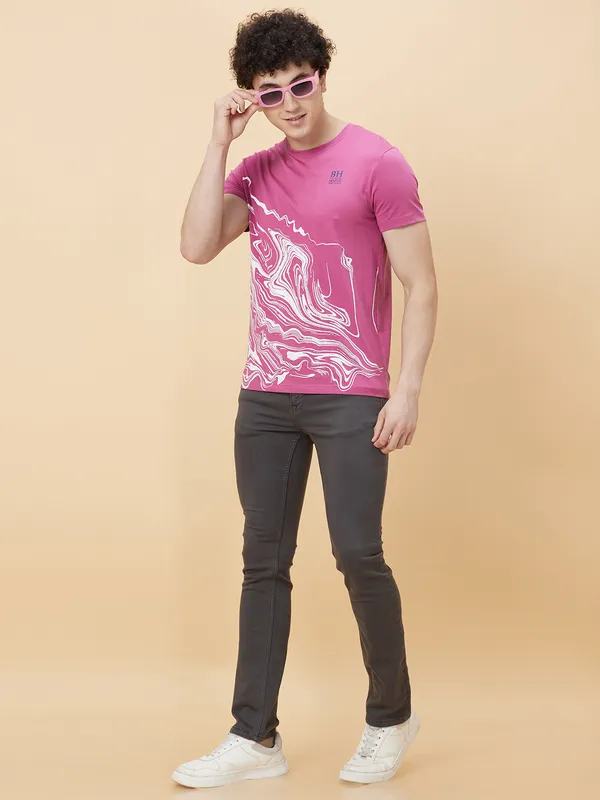Being Human Clothing Men None T-Shirts-Mauve Haze