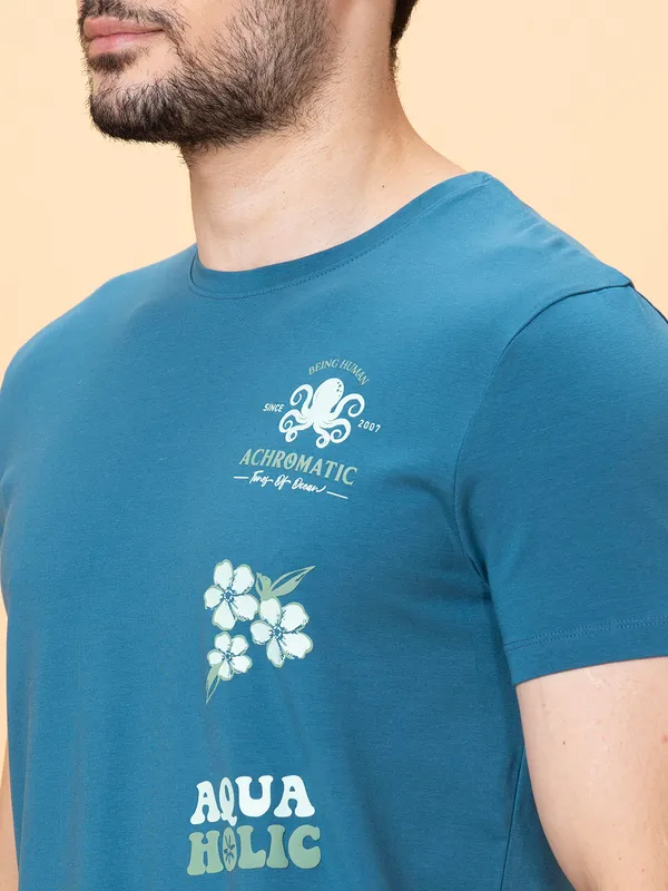 Being Human Men None T-Shirts-Deep Ocean