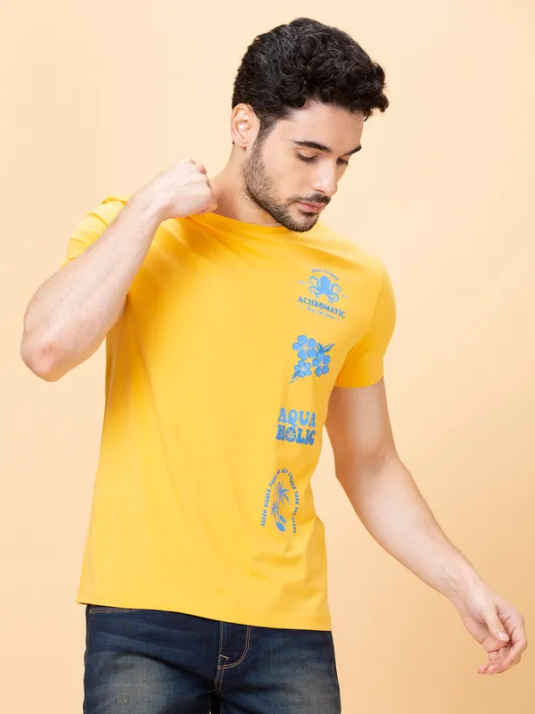 Being Human Men None T-Shirts-Yellow