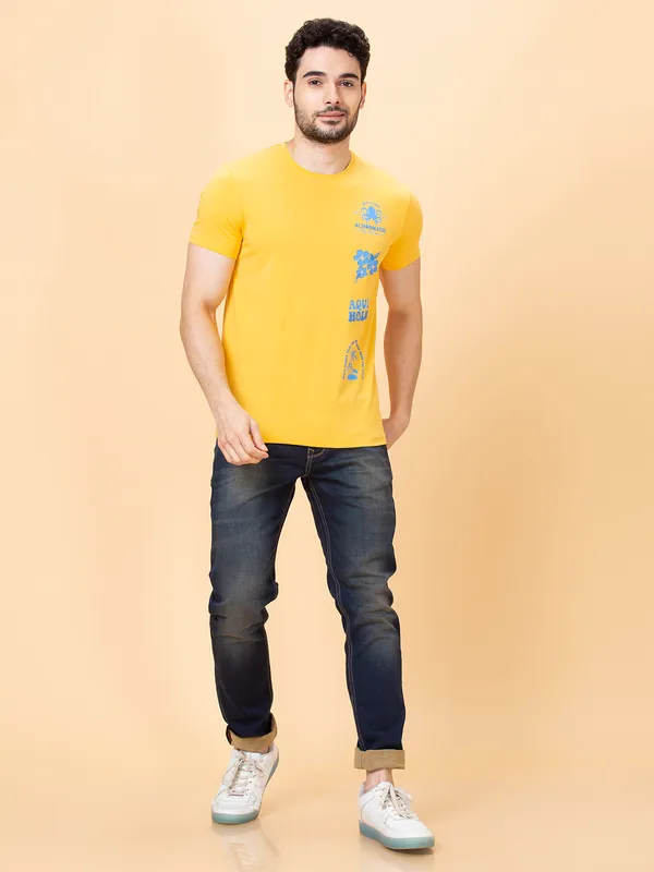 Being Human Men None T-Shirts-Yellow