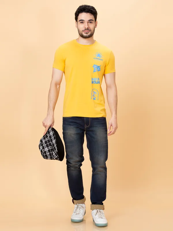 Being Human Men None T-Shirts-Yellow