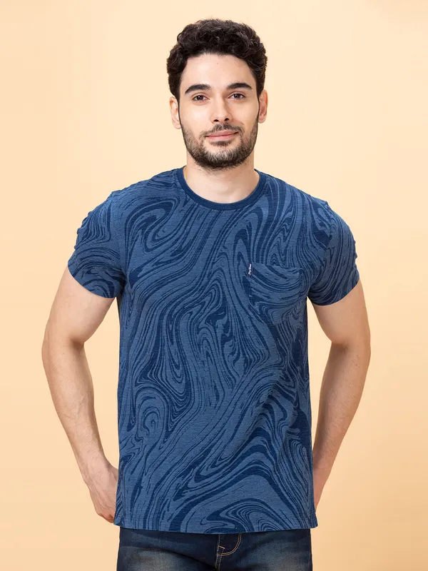 Being Human Men None T-Shirts-Indigo Lt.Wash