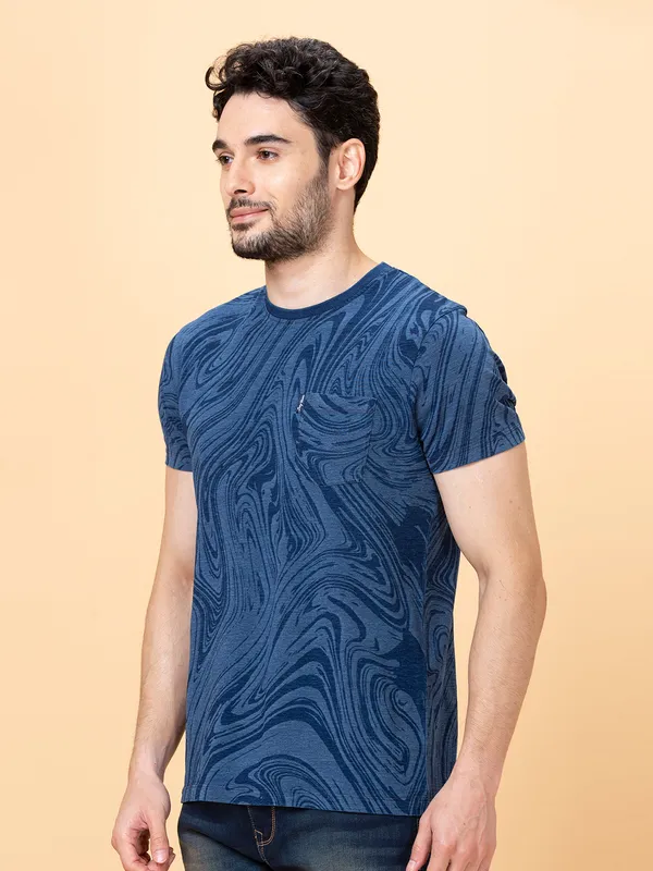 Being Human Men None T-Shirts-Indigo Lt.Wash